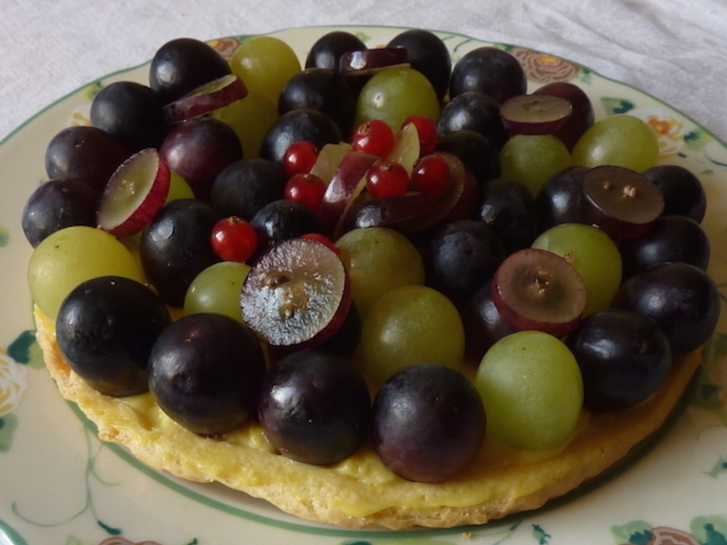 Crostata di uva bicolore
